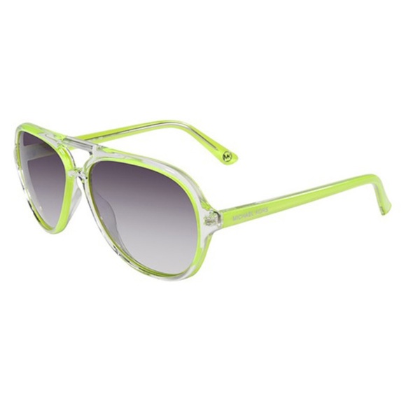 MICHAEL KORS Caicos Aviator Sunglasses Neon Yellow